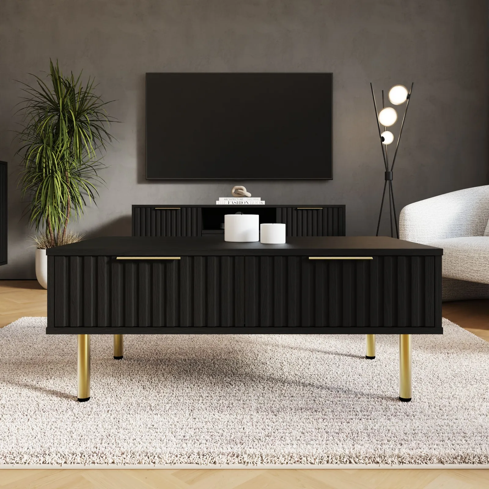 GFW Nervata Coffee Table in Black 1