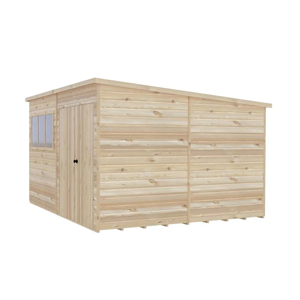 Shires Ranger 12 x 10 Feet Double Door Shed - L299 x W359 x H213.9 cm in Light Tan 4