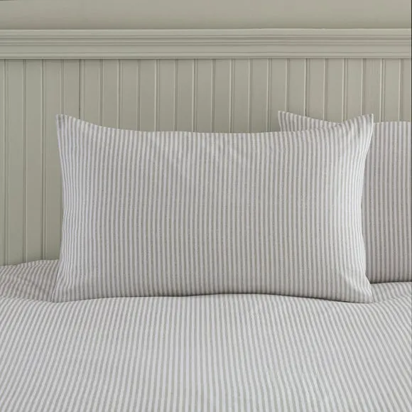 Durham Textured Stripe 100% Cotton Duvet Cover & Pillowcase Set 6