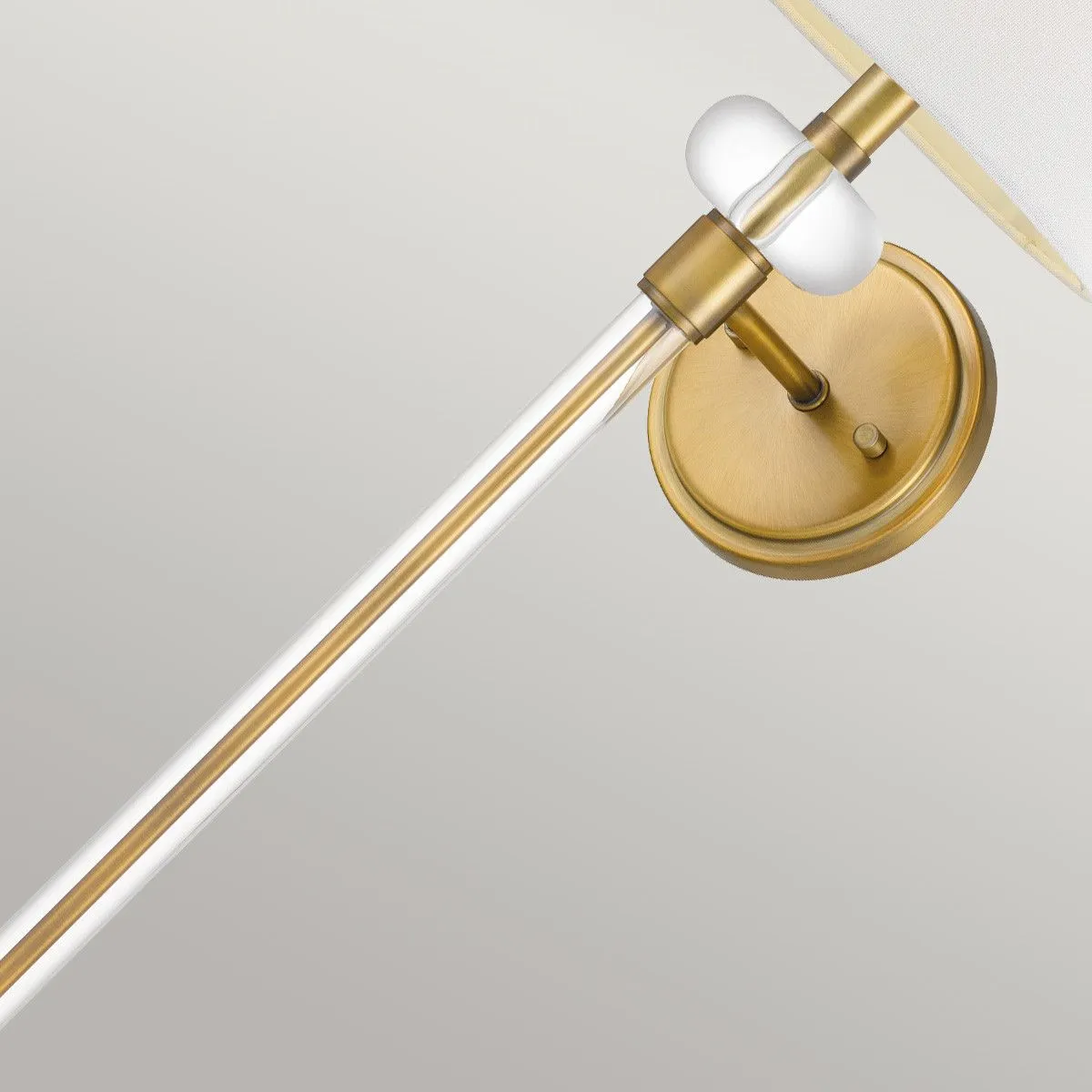 Netlighting Quoizel Barbour Wall Lamp with Shade Weathered Brass in Yellow 4