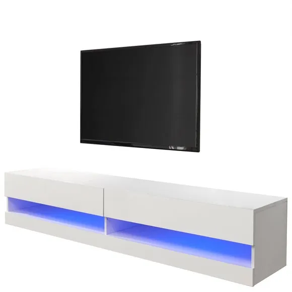 Galicia LED Extra Wide Floating Wall TV Unit for TVs up to 80" 6
