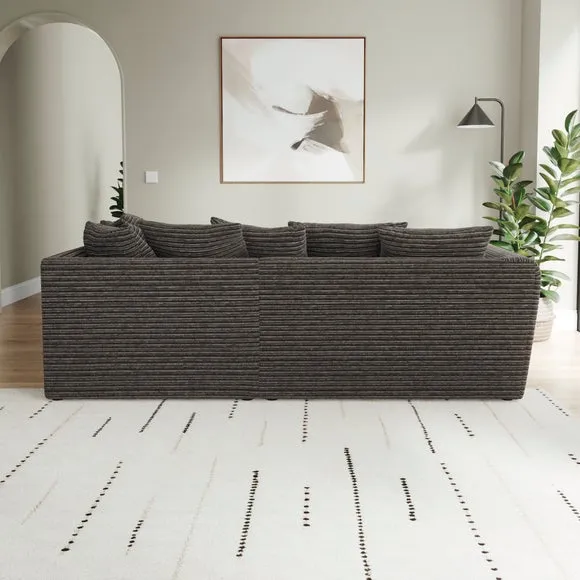 Blake Horizontal Jumbo Cord Corner Chaise Sofa 3