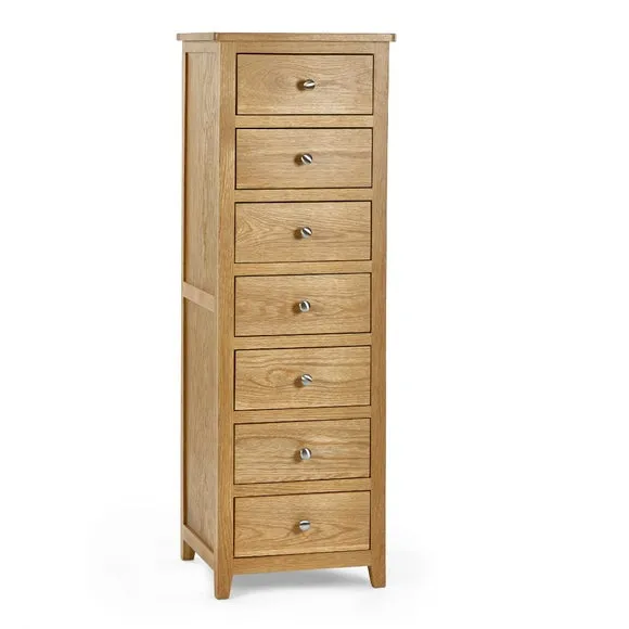 Jenkins 7 Drawer Narrow Chest, Oak 2