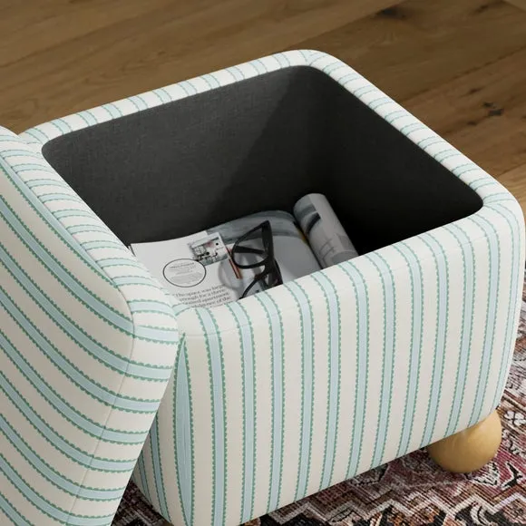 Nylah Scallop Stripe Storage Footstool 3