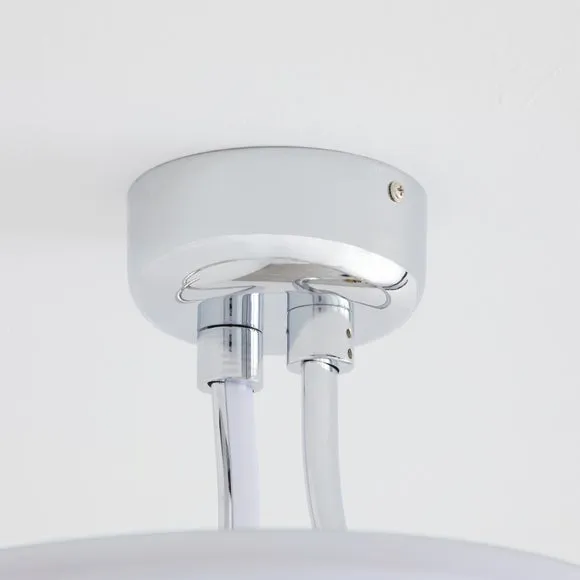 Cortez 2 Arm LED Chrome Semi Flush Ceiling Light 4