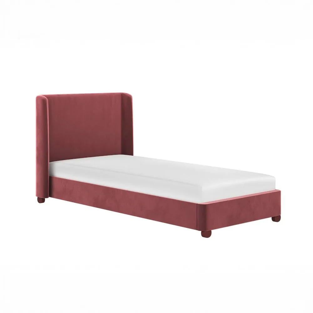 Flair Alma Single Winged Headboard Bed in Pink 4