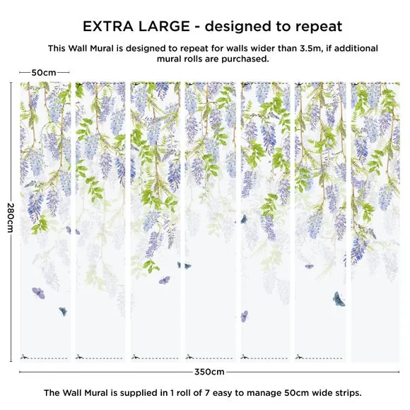 Whispering Wisteria Wall Mural 4