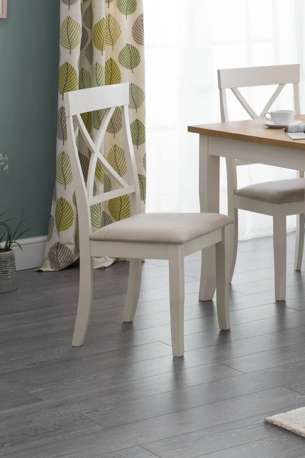 Julian Bowen Davenport Dining Chair (Set of 2) in Ivory