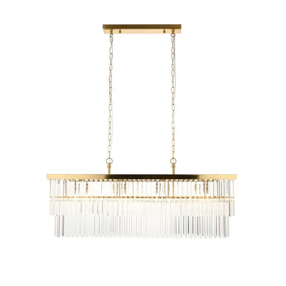 Vogue Corinne 4 Light Adjustable Linear Chandelier 5