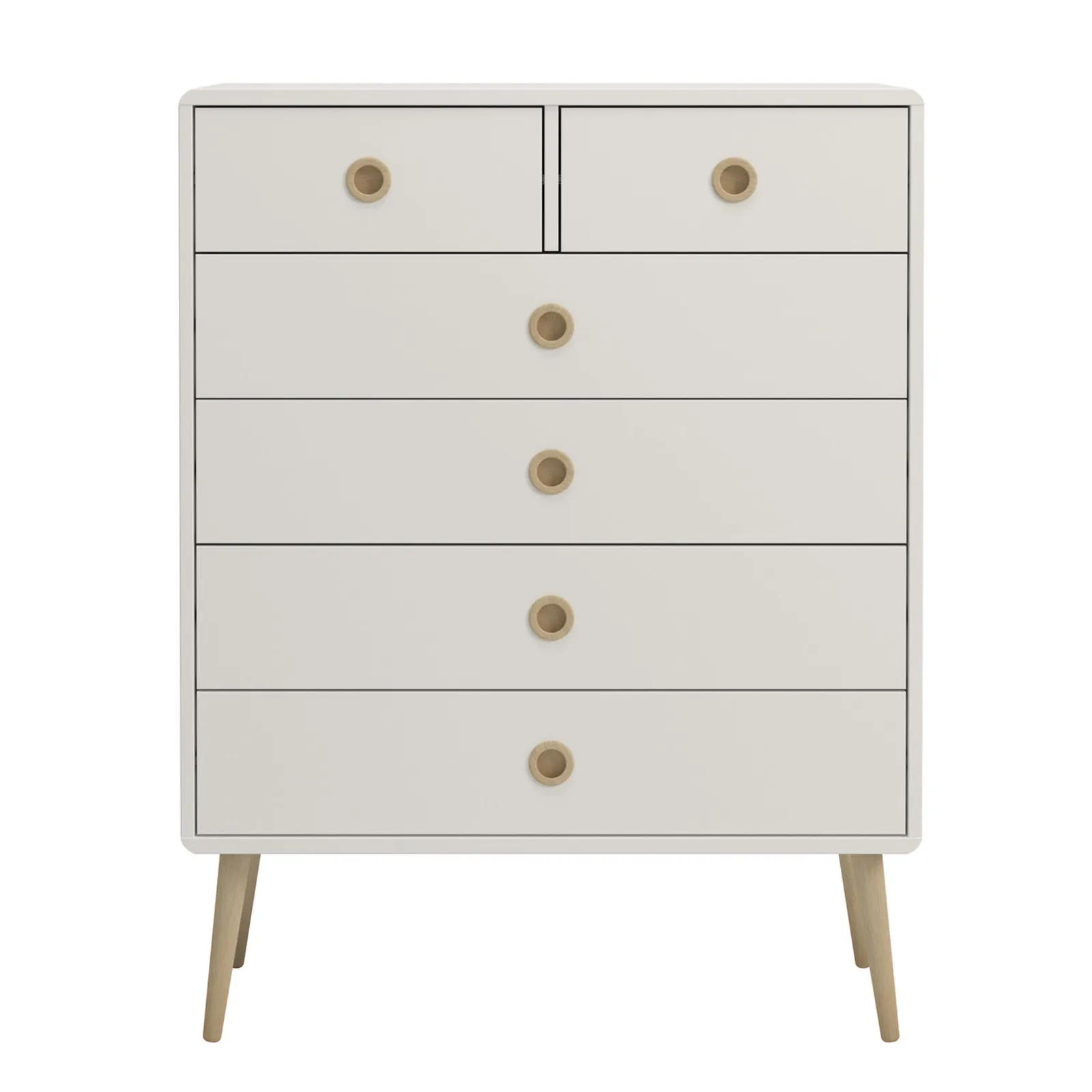 Softline 6 Drawer Chest White