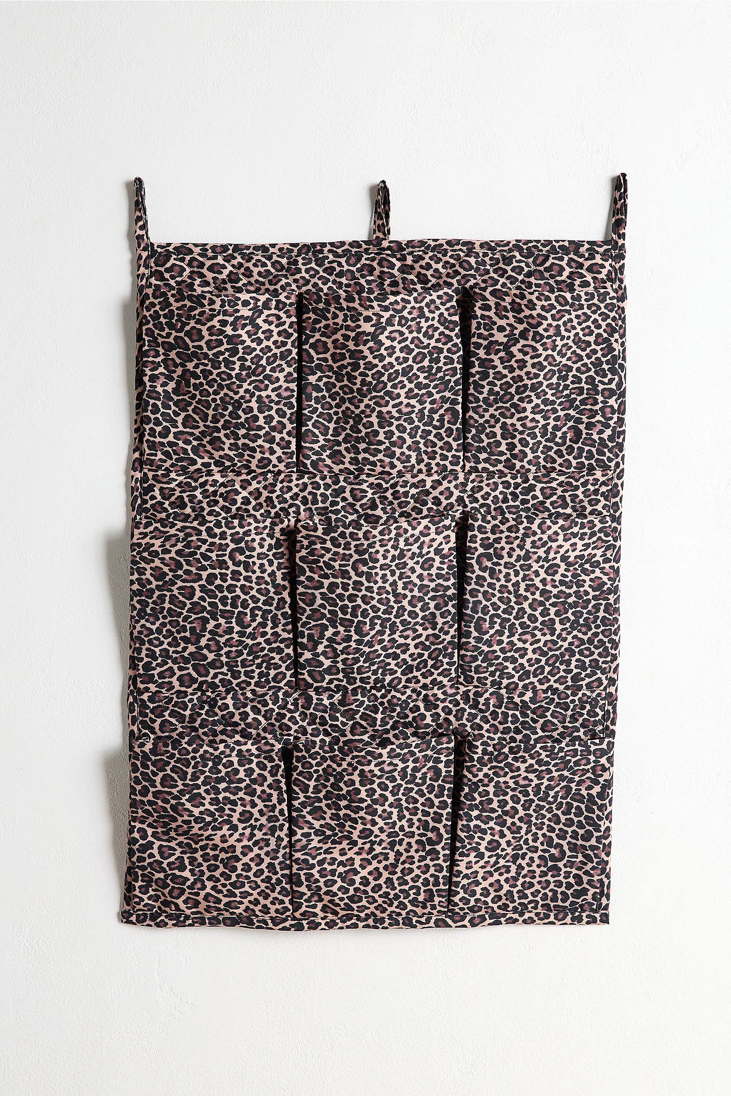 Leopard 9-Pocket Hanging Storage Organiser - Brown 2