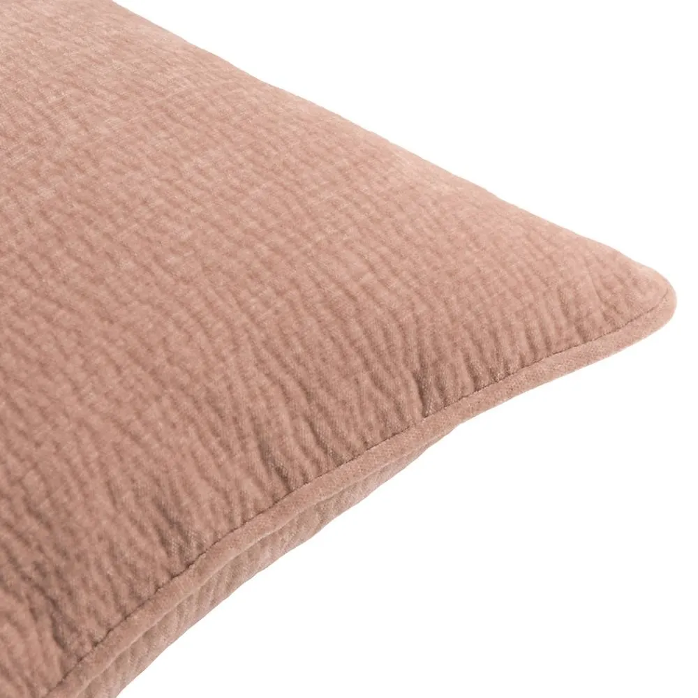 Yard Heath Washed Velvet Textured Cushion Cotta 50 X 50Cm, Red 3
