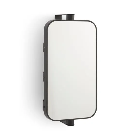 Rectangle Curved Corner Wall Mirror with Storage 3