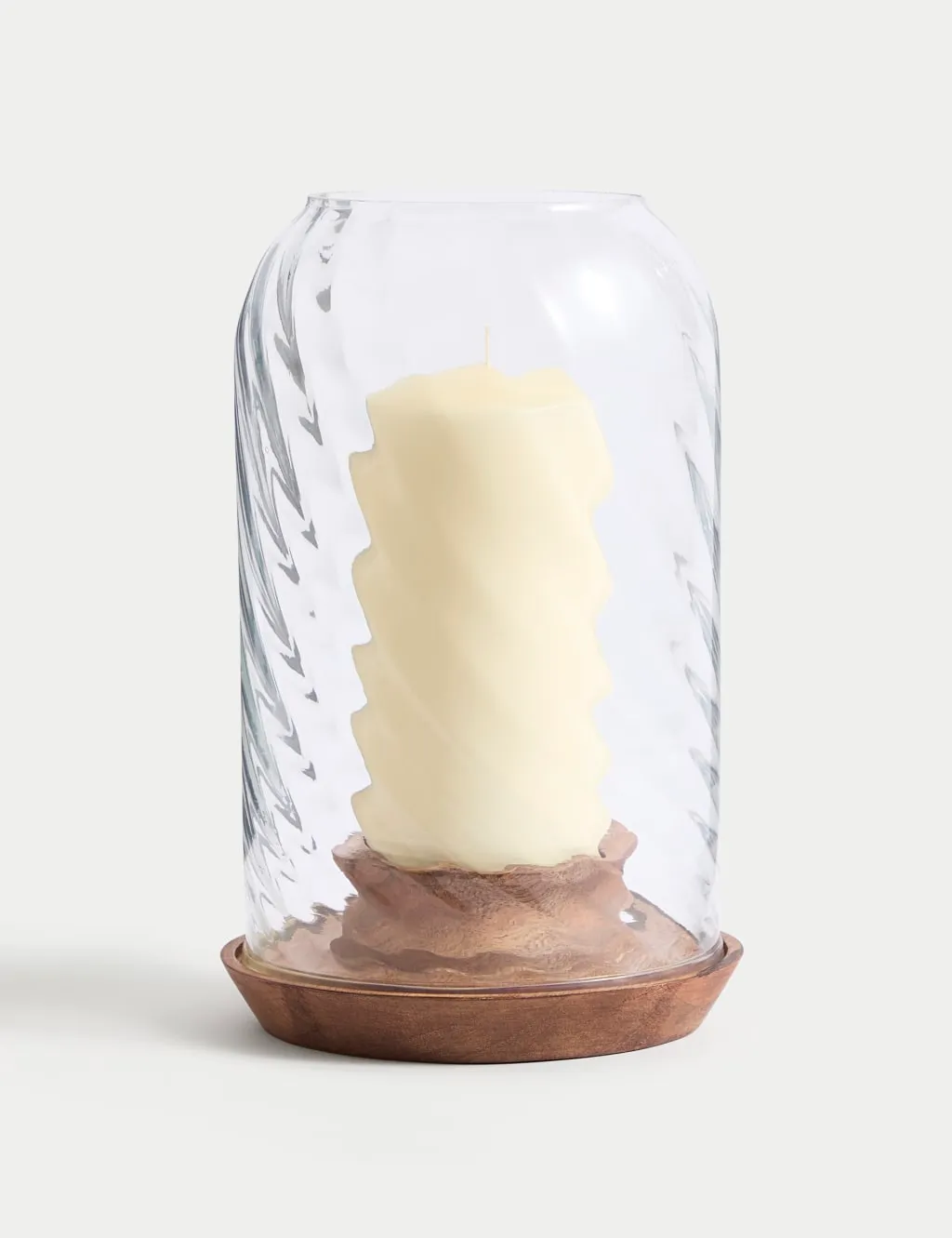 M&S Hurricane Candle Holder Clear