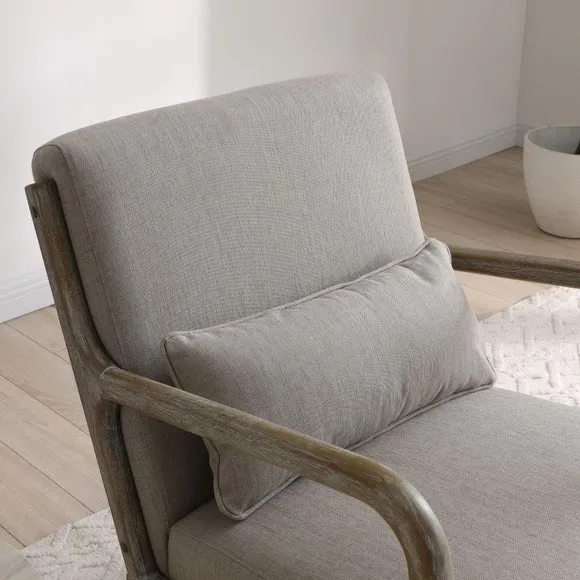 Khali Oatmeal Linen Occasional Chair 2