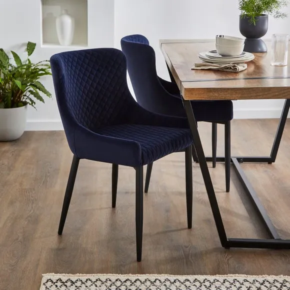 Montreal Set of 2 Dining Chairs, Velvet 2