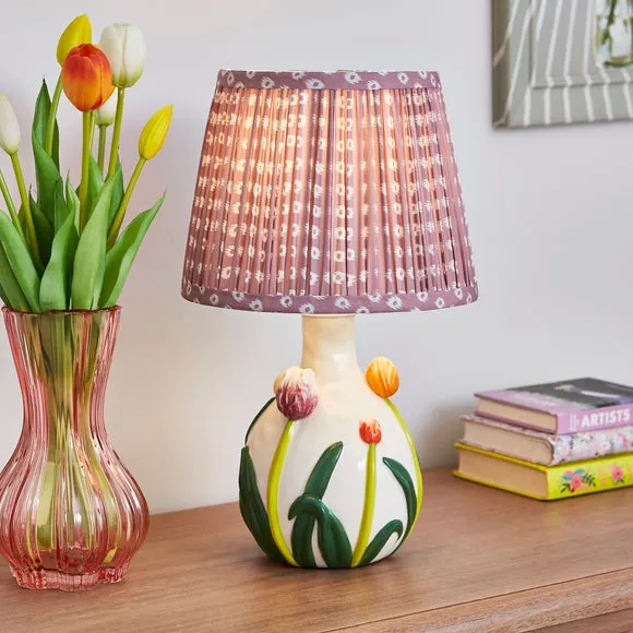 Ceramic Floral Frilled Table Lamp