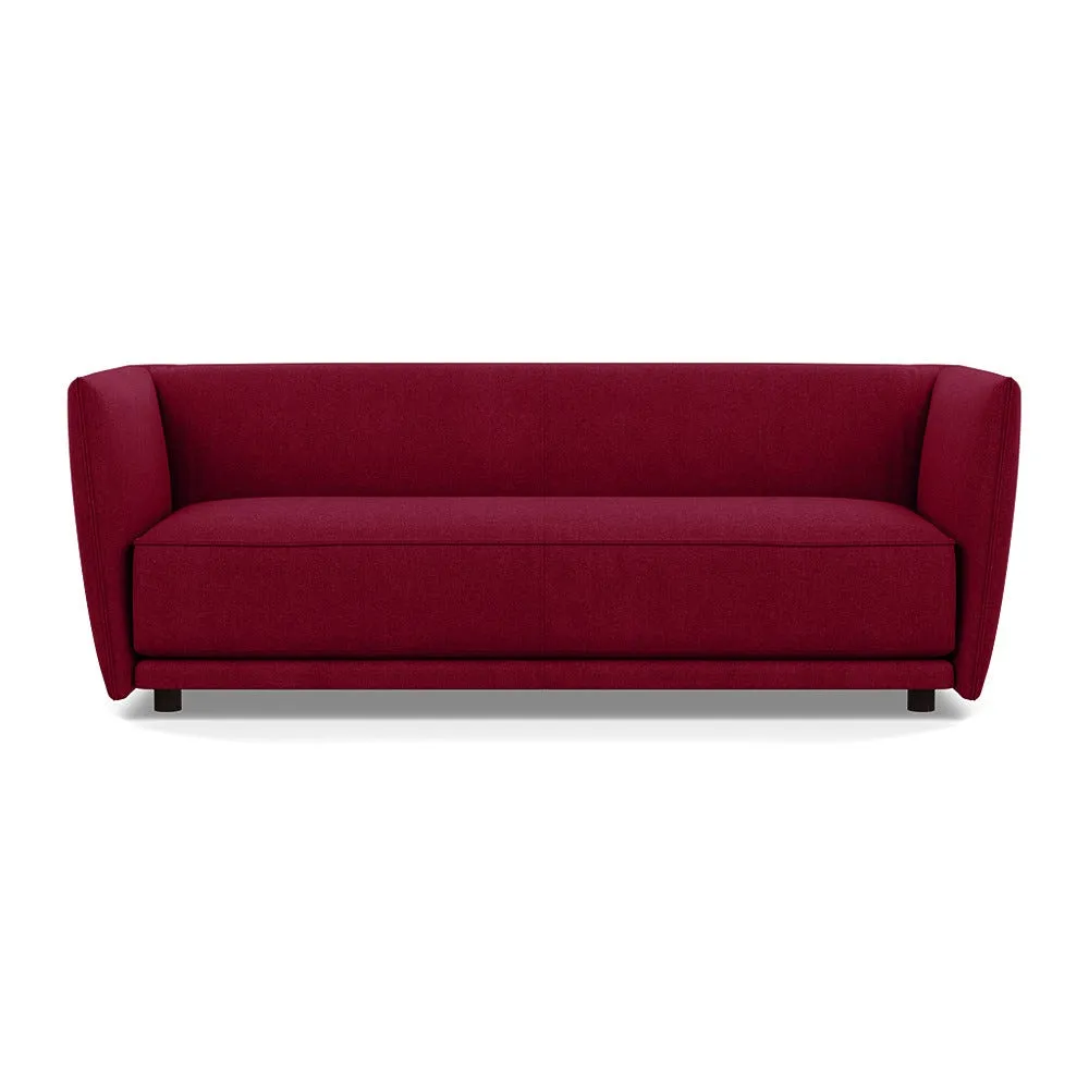 Heal's Valley 3 Seater Sofa St Moritz Red Walnut Stain Feet