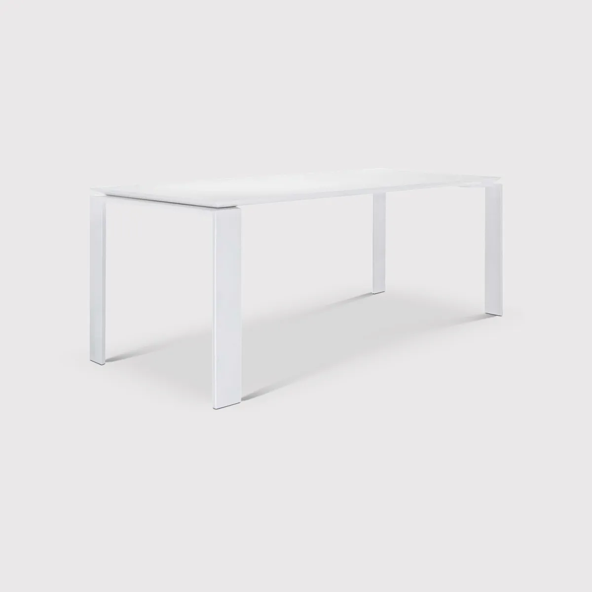 Kartell Four Outdoor Dining Table 158X79, White Metal | W158cm | Barker & Stonehouse