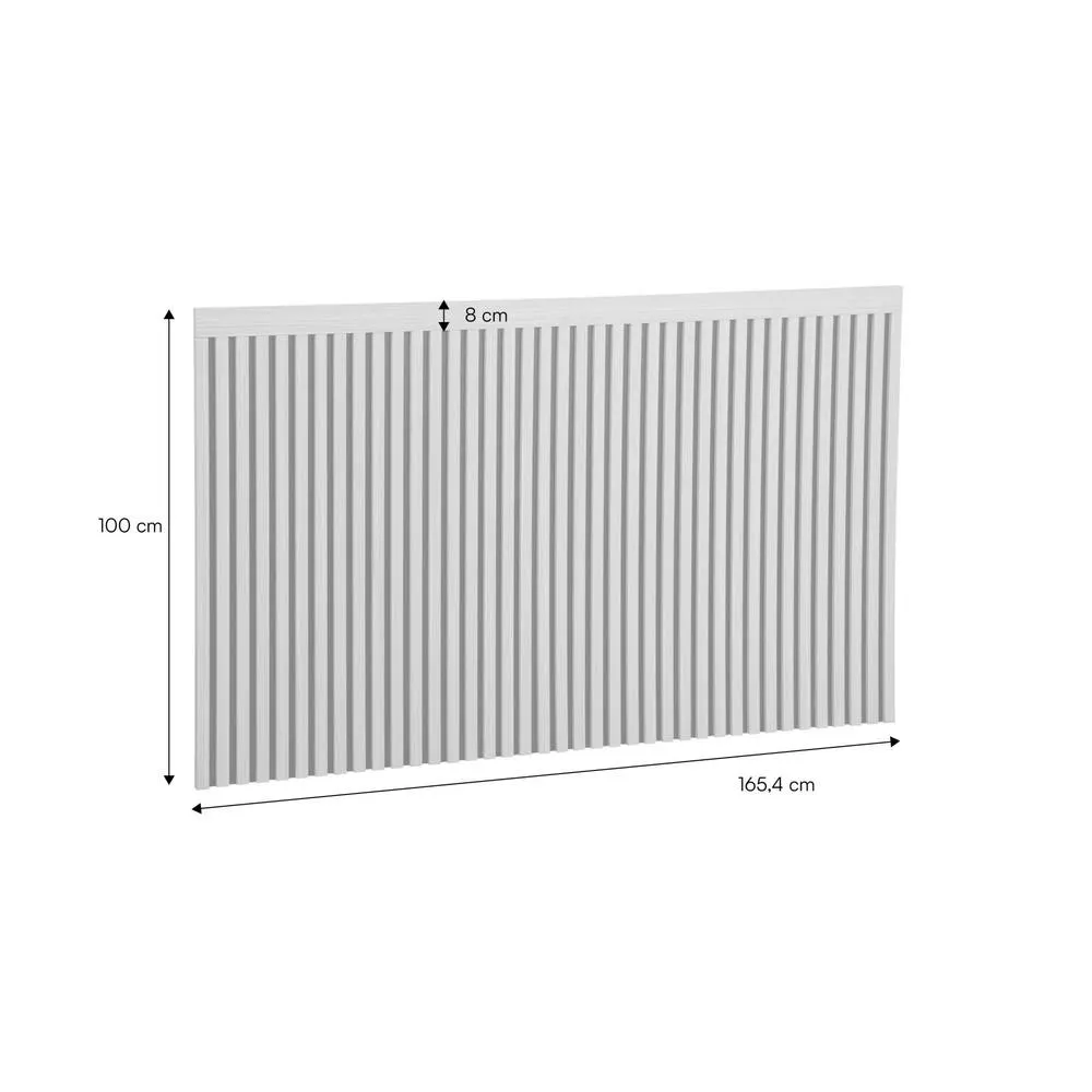 sweeek Headboard with decorative wood slats 160cm in Beige 4