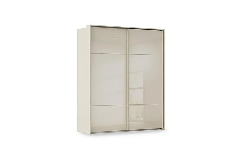 Haven 210cm 2 Door Slider Wardrobe with Glass Doors