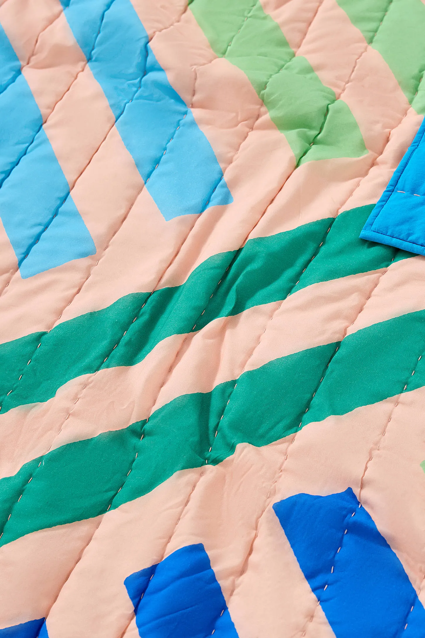 Geometric Stripe Quilted Throw 3