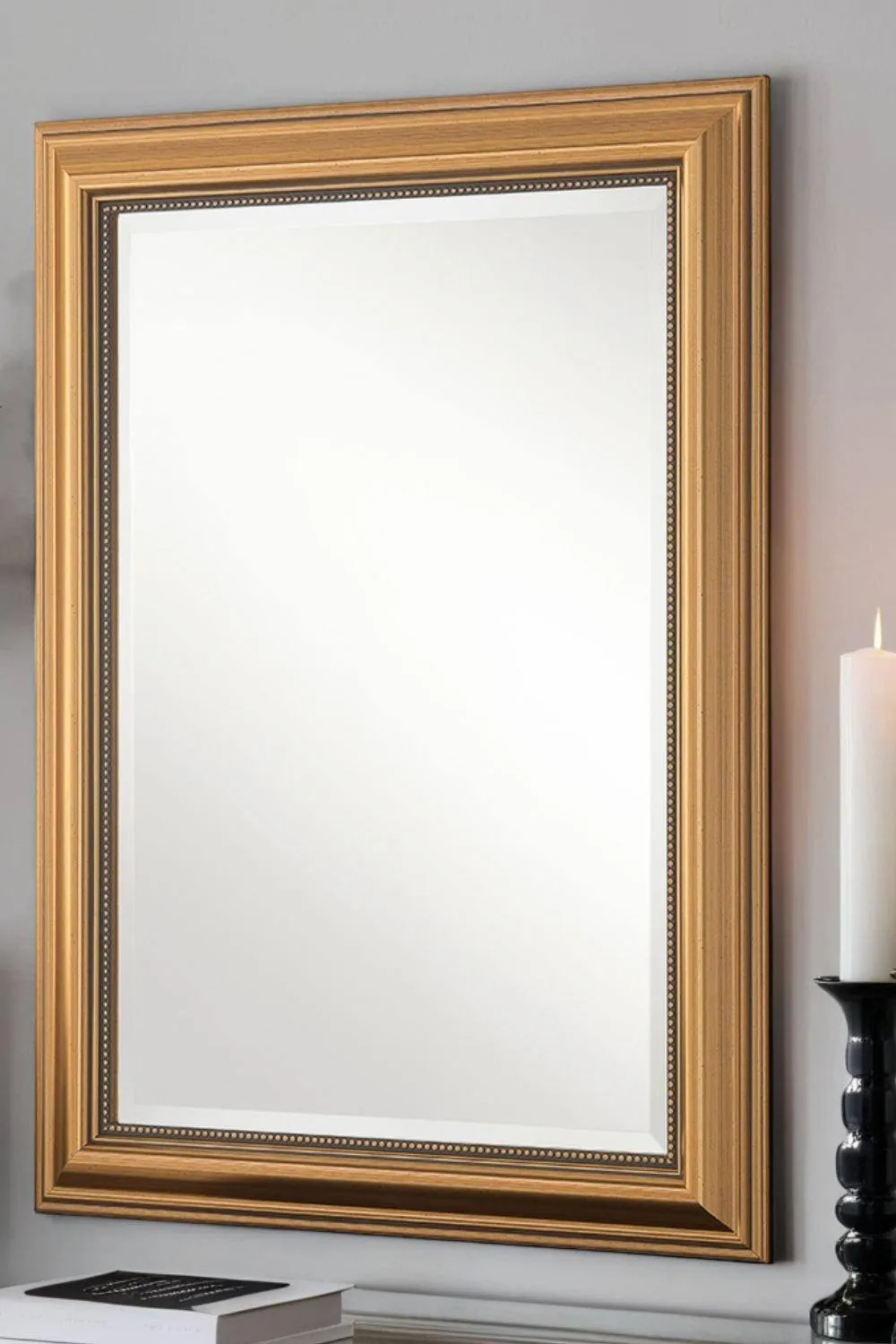 Yearn Mirrors Classic Gold Beaded Mirror 131x108cm