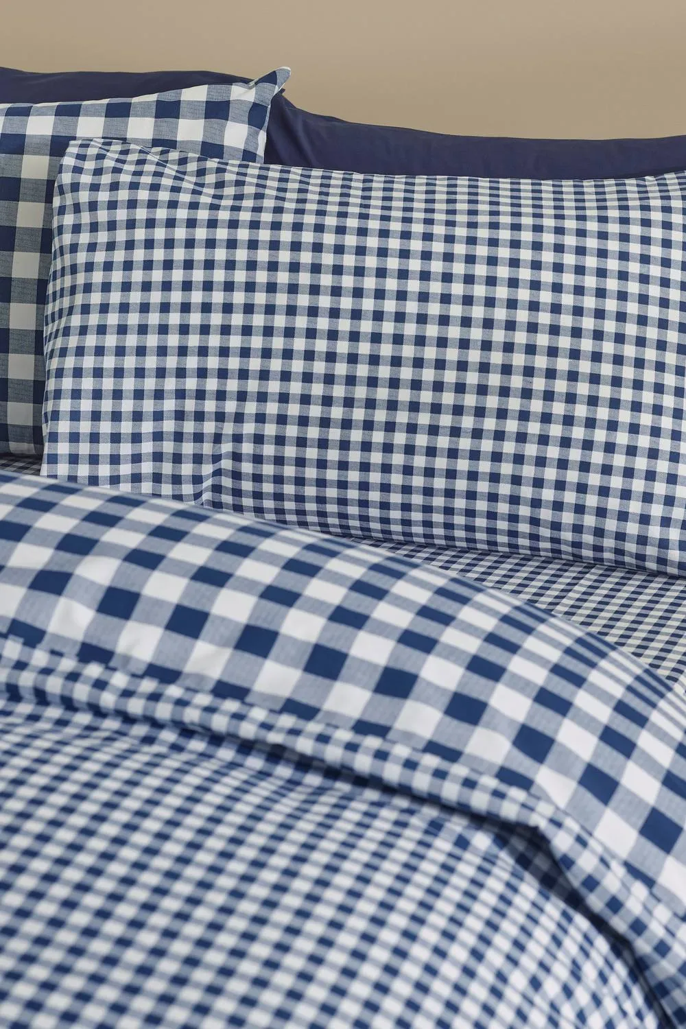 Catherine Lansfield 'Bamford Gingham Check' Reversible Duvet Cover Set in Navy 3