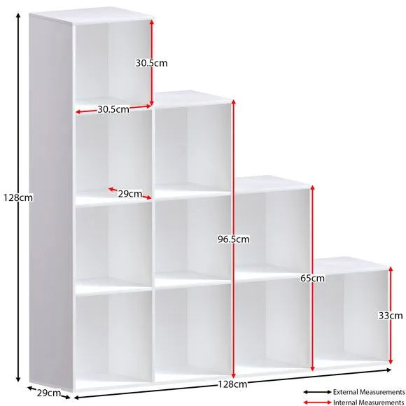 Vida Designs Durham 10 Cube Staircase Storage Unit 2