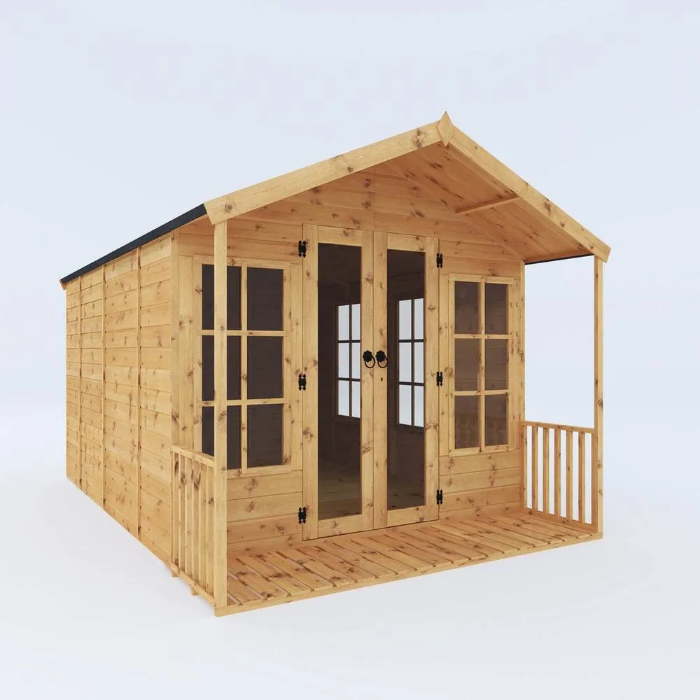 Mercia 12 x 8 Feet Premium Wessex Summerhouse - L363.2 x W249.4 x H227.8 cm in Brown 2