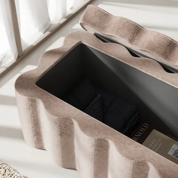 Wavie Luxe Chenille Storage Ottoman 3