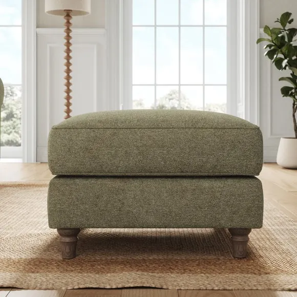 Flori Soft Chenille Footstool 2