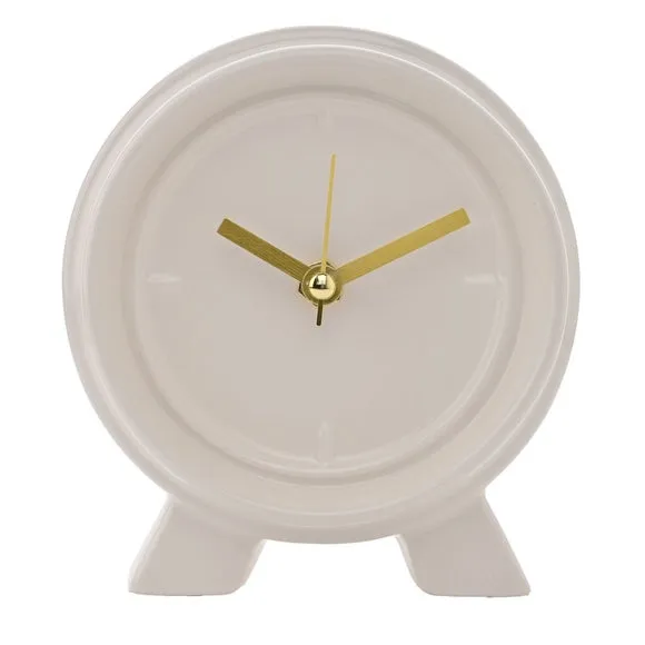 Interval Ceramic Round Mantel Clock 2
