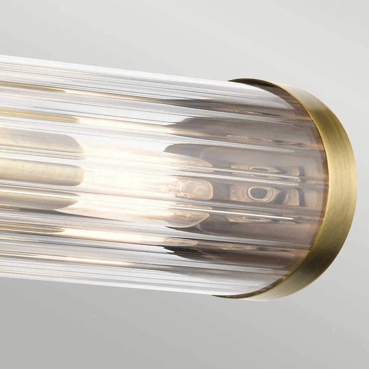 Netlighting Kichler Azores Bathroom Wall Lamp Natural Brass IP44 in Yellow 3