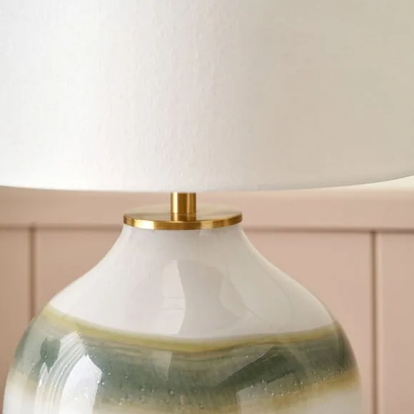 Pacific Lifestyle Juno Ombre Glass Table Lamp with Henry Cylinder Lampshade 3