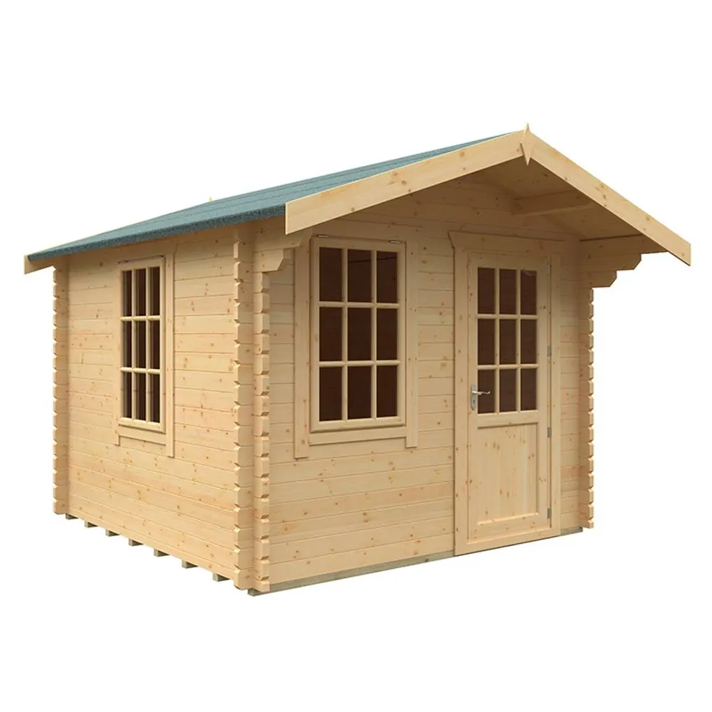 Buttercup Farm 10x10w The Carrington Plus 44mm Cabin - L295 x W295 x H261.6 cm in Natural