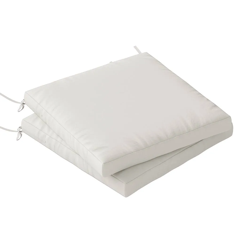 OUTSUNNY 2Pcs Garden Chair Cushions, Waterproof Seat Pads in Cream 2