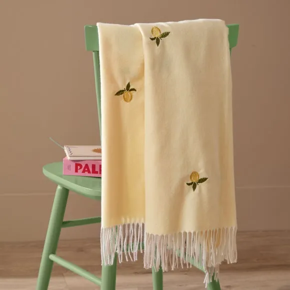 Furn. Fruits Zesty Lemon Throw Blanket 130cm x 180cm