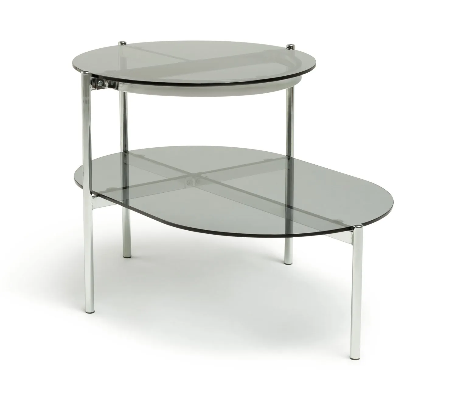Habitat Neo Tiered Side Table - Chrome
