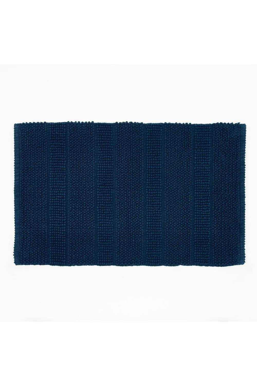 Deyongs Romeo Textured 100% Cotton Bath Mat - 1500gsm Absorbent Bathroom Rug | 1846 in Navy 2