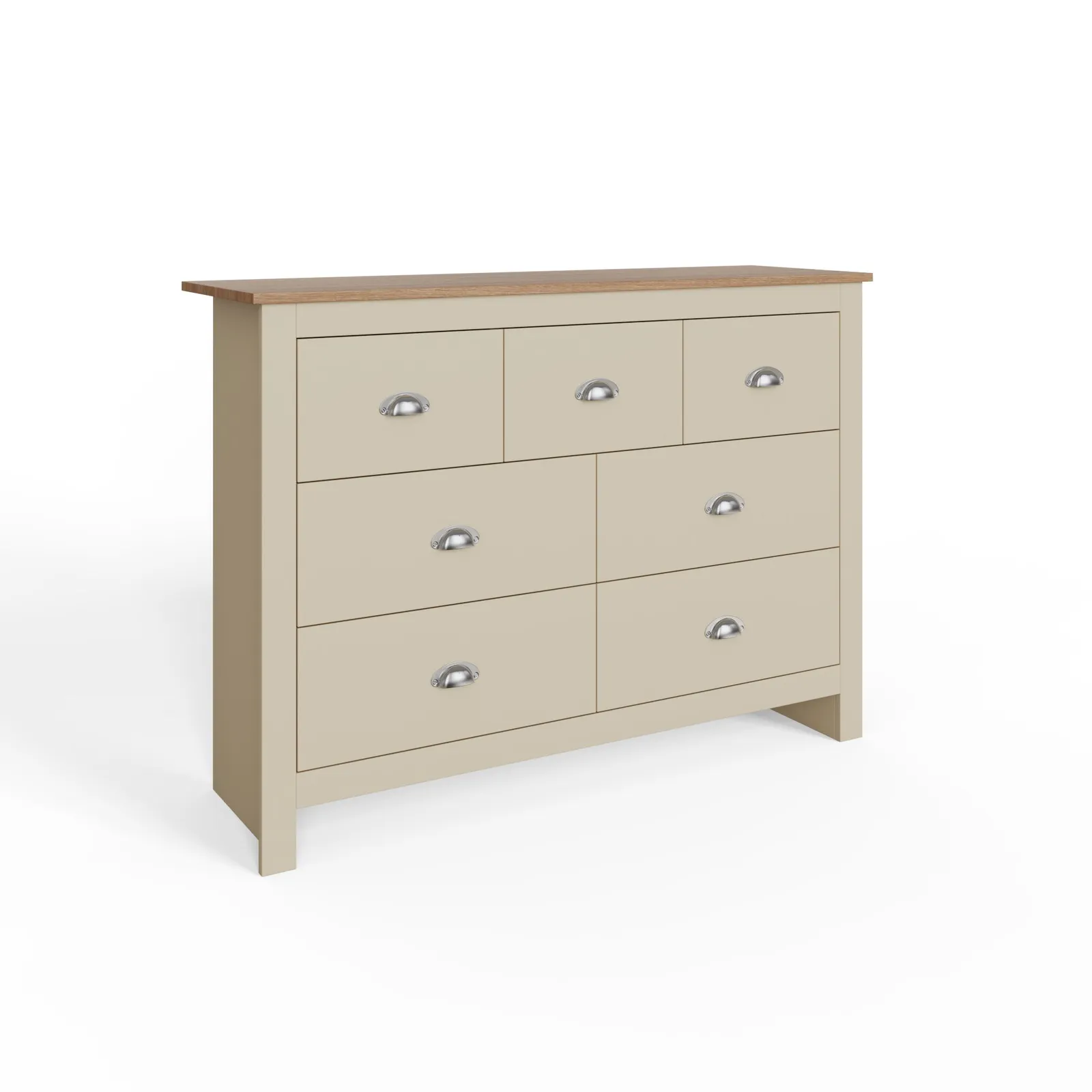 GFW Lancaster 7 Drawer Chest in Cream 3