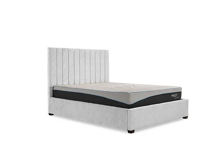 Miranda 133cm Headboard Manual Ottoman Bed Frame - Double - Ciaga Silver
