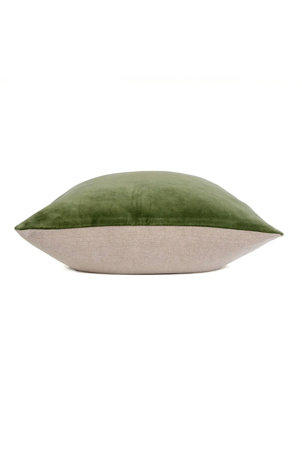 CHRISTY Luxury Filled Velvet 'Jaipur' Square Cushions in Olive 3