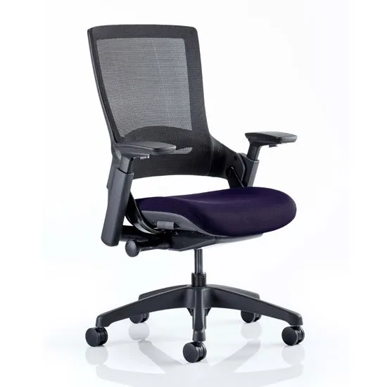 Molet Black Back Office Chair With Tansy Purple Seat