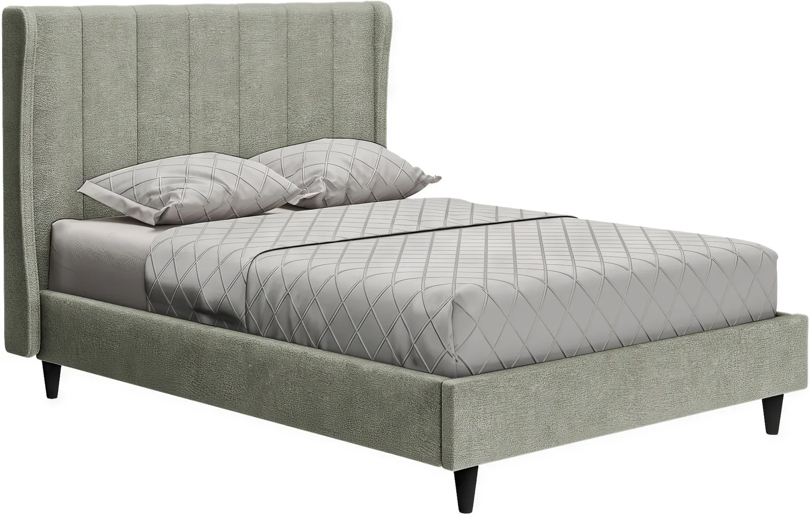 Seconique Amelia 4'6" Double Bed in Grey 2