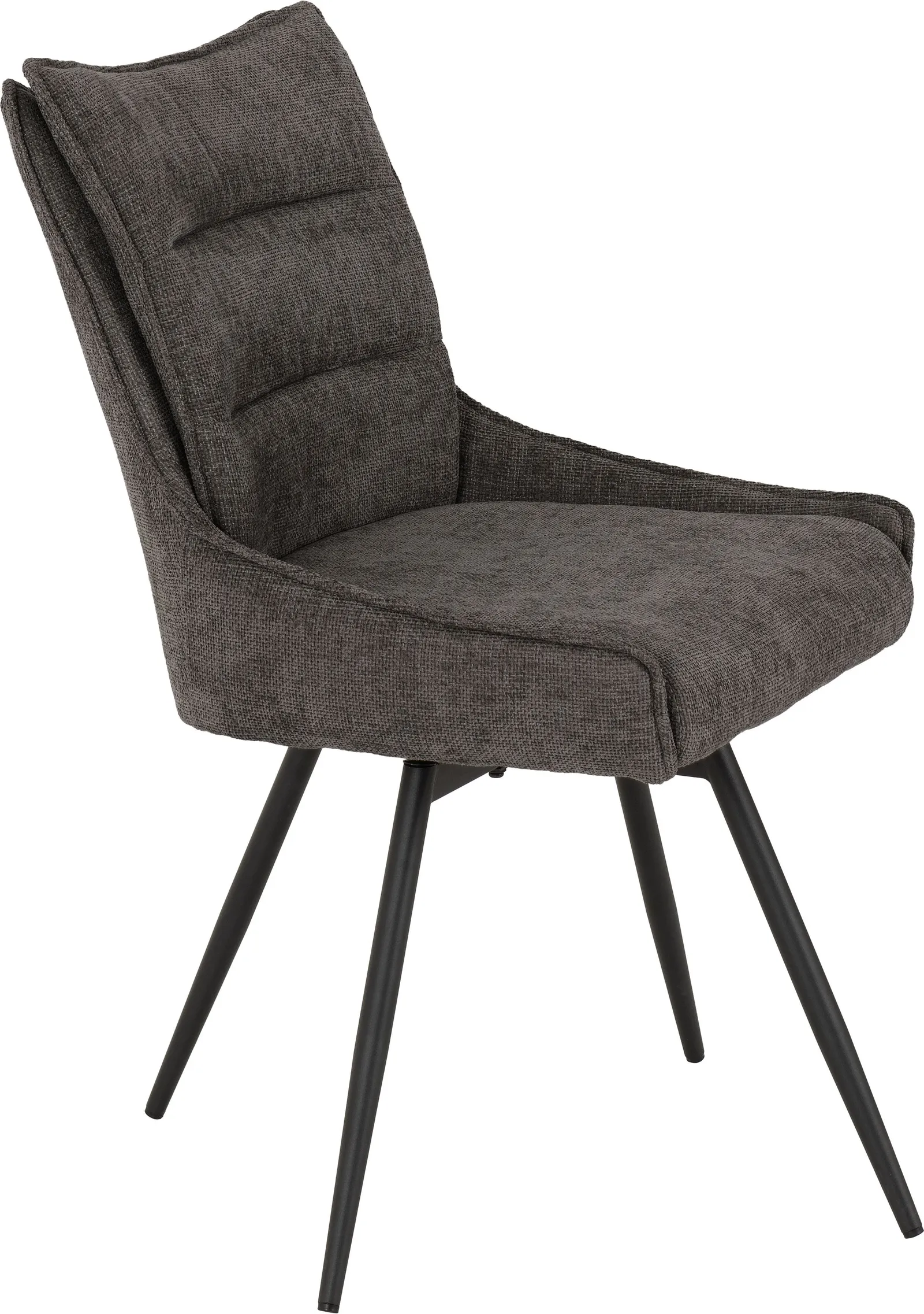 Seconique Lewis Swivel Dining Chair in Dark Grey 3