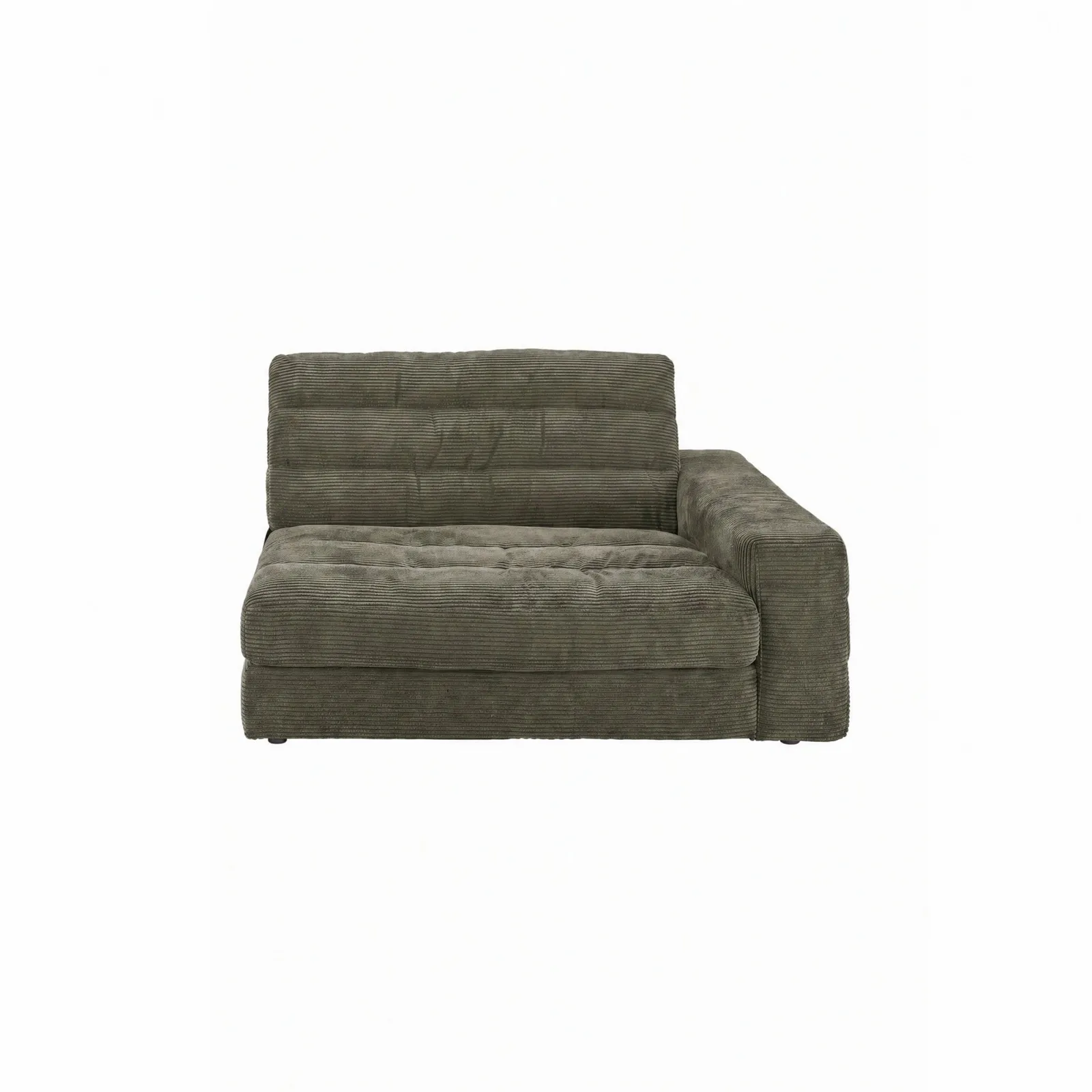 Twain Medium 1.5 Seater Armrest Right Modular Sofa, Green Fabric | Barker & Stonehouse 2