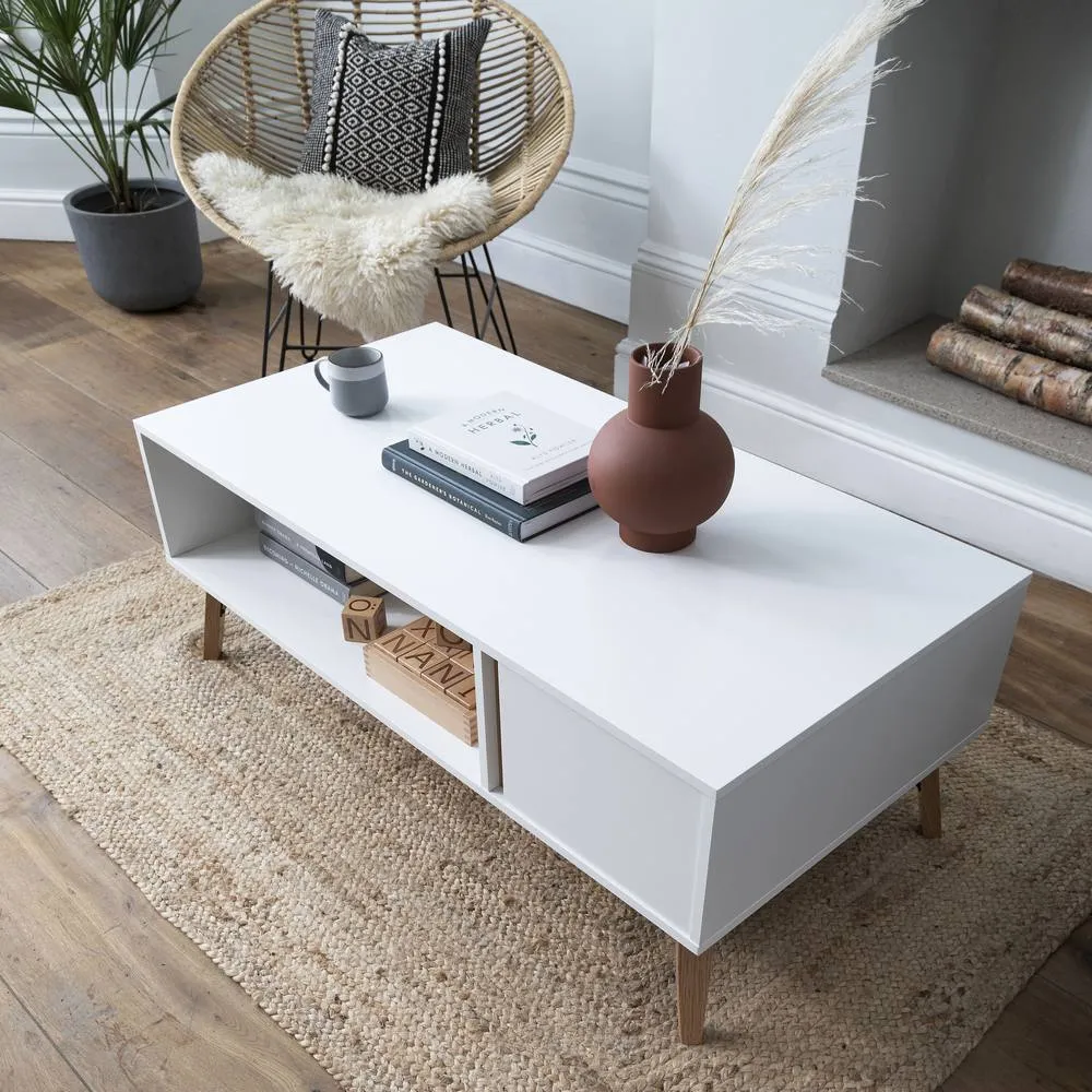 Nöa and Nani Otto Coffee Table with Storage in White 4