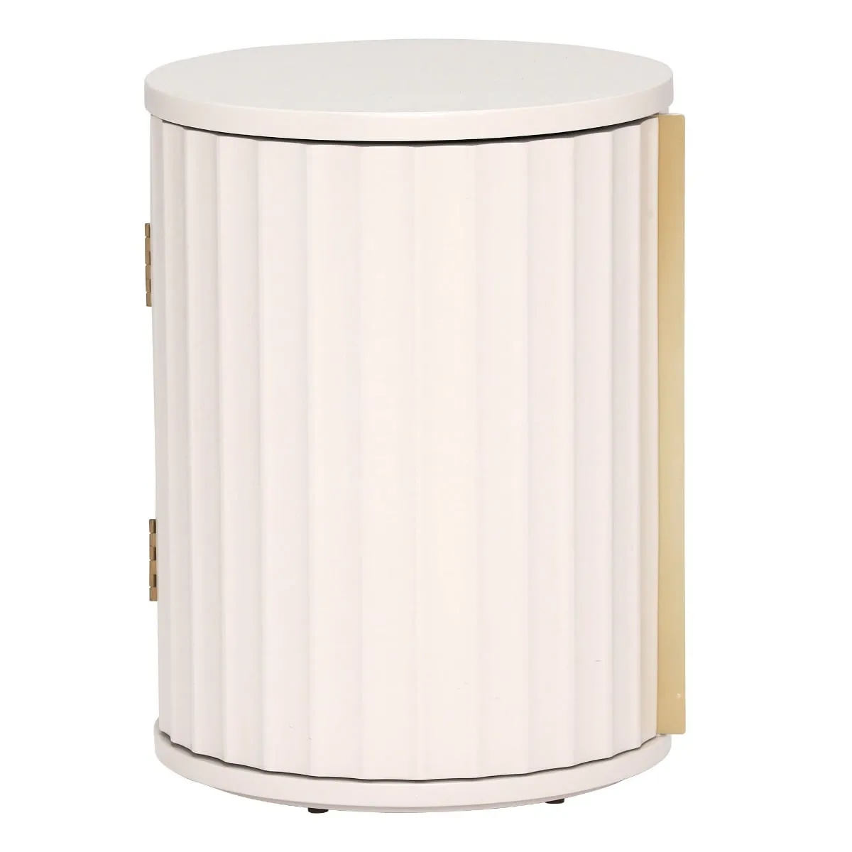 Lucia Bedside Left Table, Round, Neutral Wood | Barker & Stonehouse 6