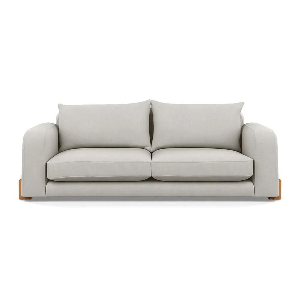 Heal's Nuvola 4 Seater Sofa Capelo Linen-Cotton Sea Salt Natural Oak Feet 1